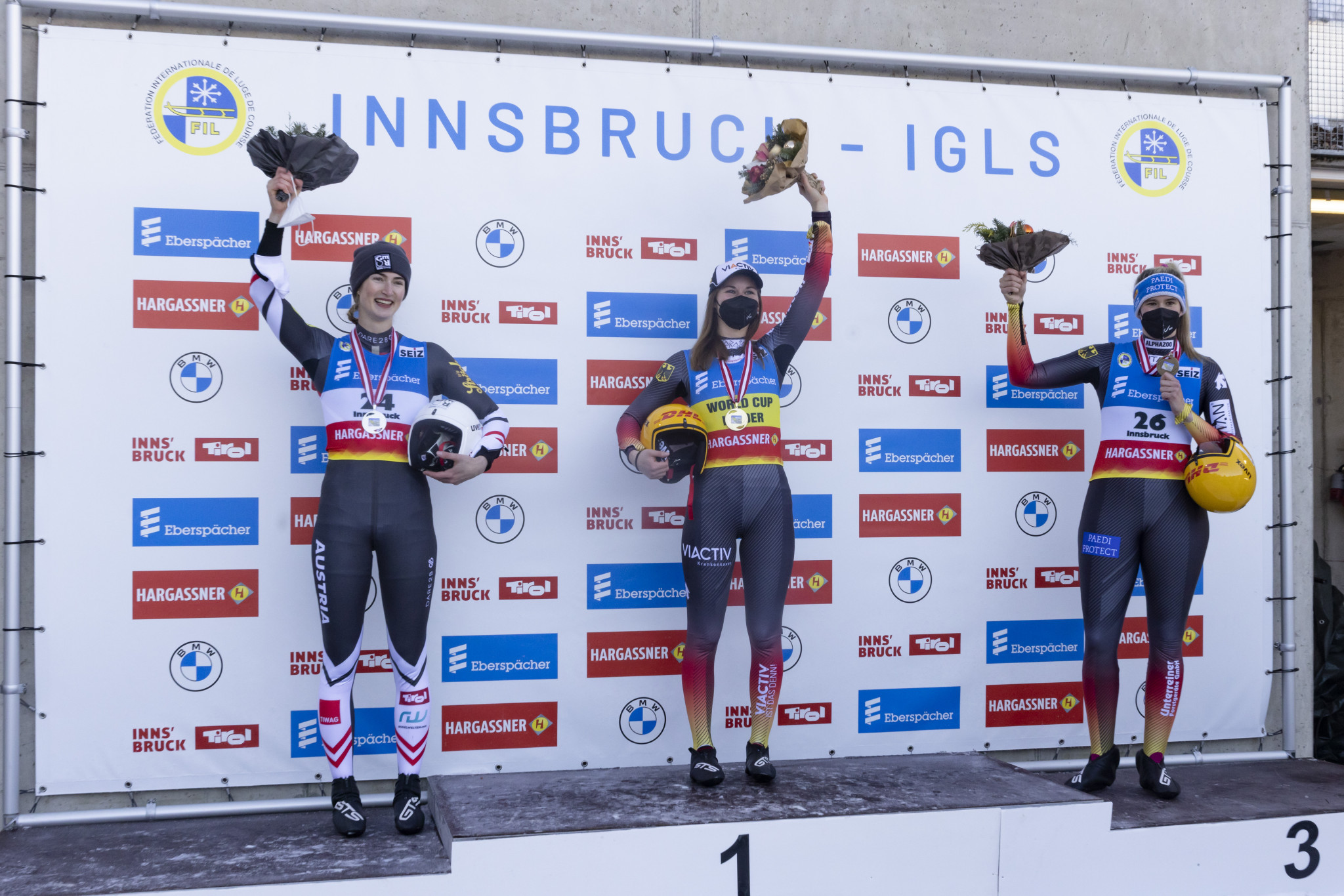 Taubitz and Egle continue to lead women's Luge World Cup standings with win apiece in Innsbruck