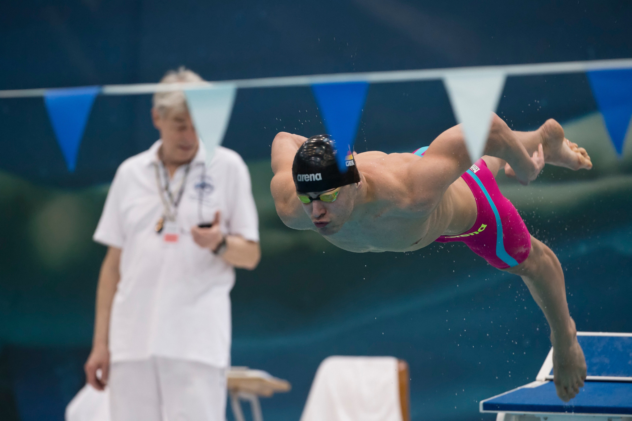Alaa Maso is competing in the men's 50m and 100m freestyle competitions in Abu Dhabi ©FINA