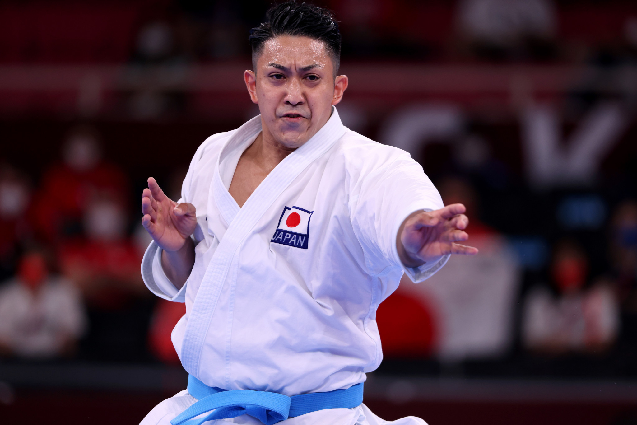 Japan's Ryo Kiyuna top scored in the men's kata pools and second round at the Asian Karate Championships ©Getty Images