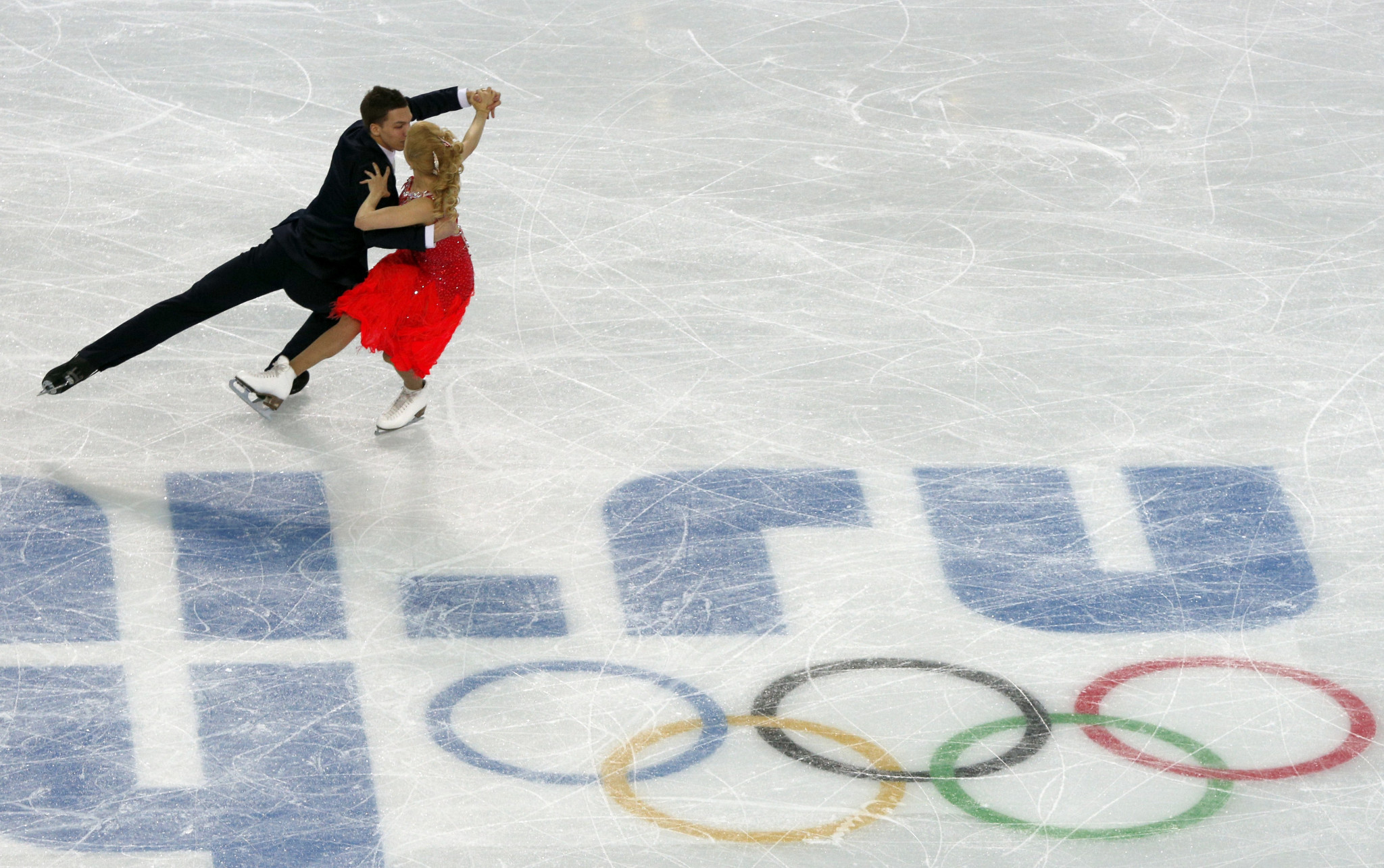 Dmitri Soloviev and Ekaterina Bobrova were part of the Russian squad to win team event gold at Sochi 2014 ©Getty Images