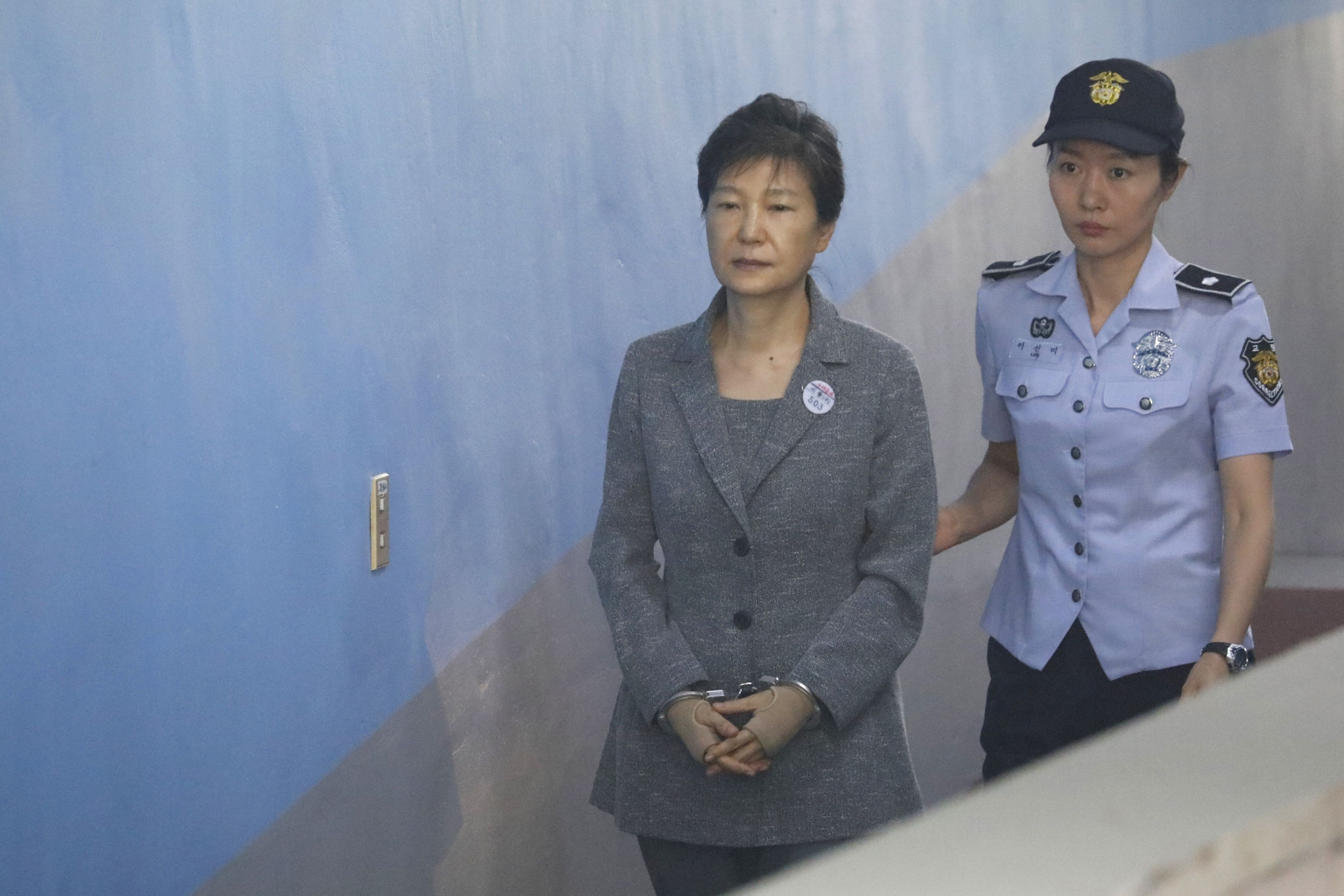 Park Geun-hye, left, has been pardoned by South Korean President Moon Jae-in ©Getty Images