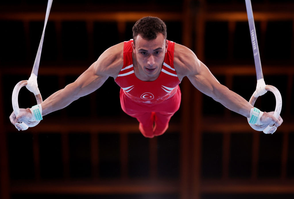New nations are reaching the top of the podium in FIG events as the sport gains globally - such as Turkey, for whom Ibrahim Colak won the 2019 world title on rings ©Getty Images