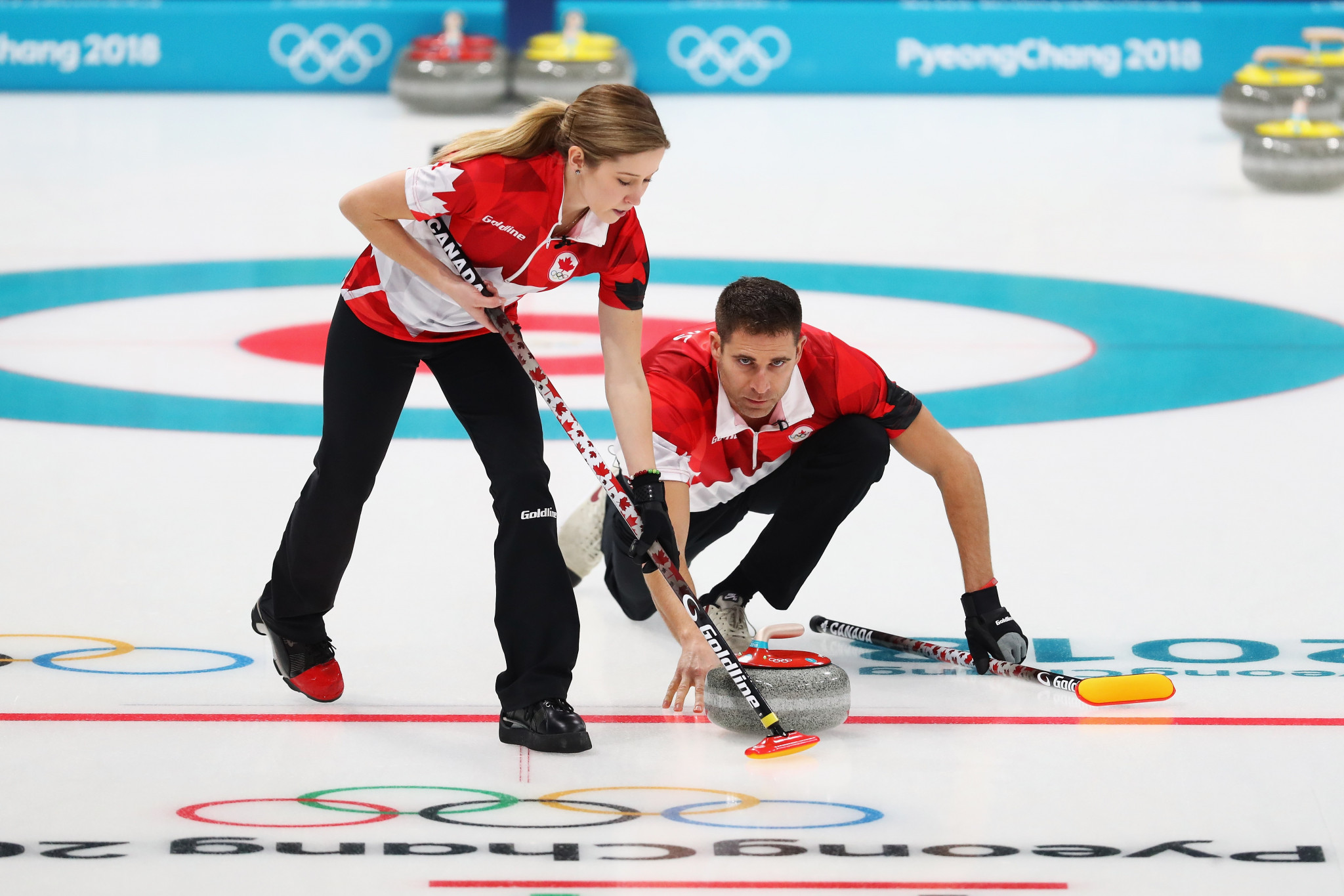 Canadians Kaitlyn Lawes and John Morris were crowned mixed doubles champions at Pyeongchang 2018 ©Getty Images