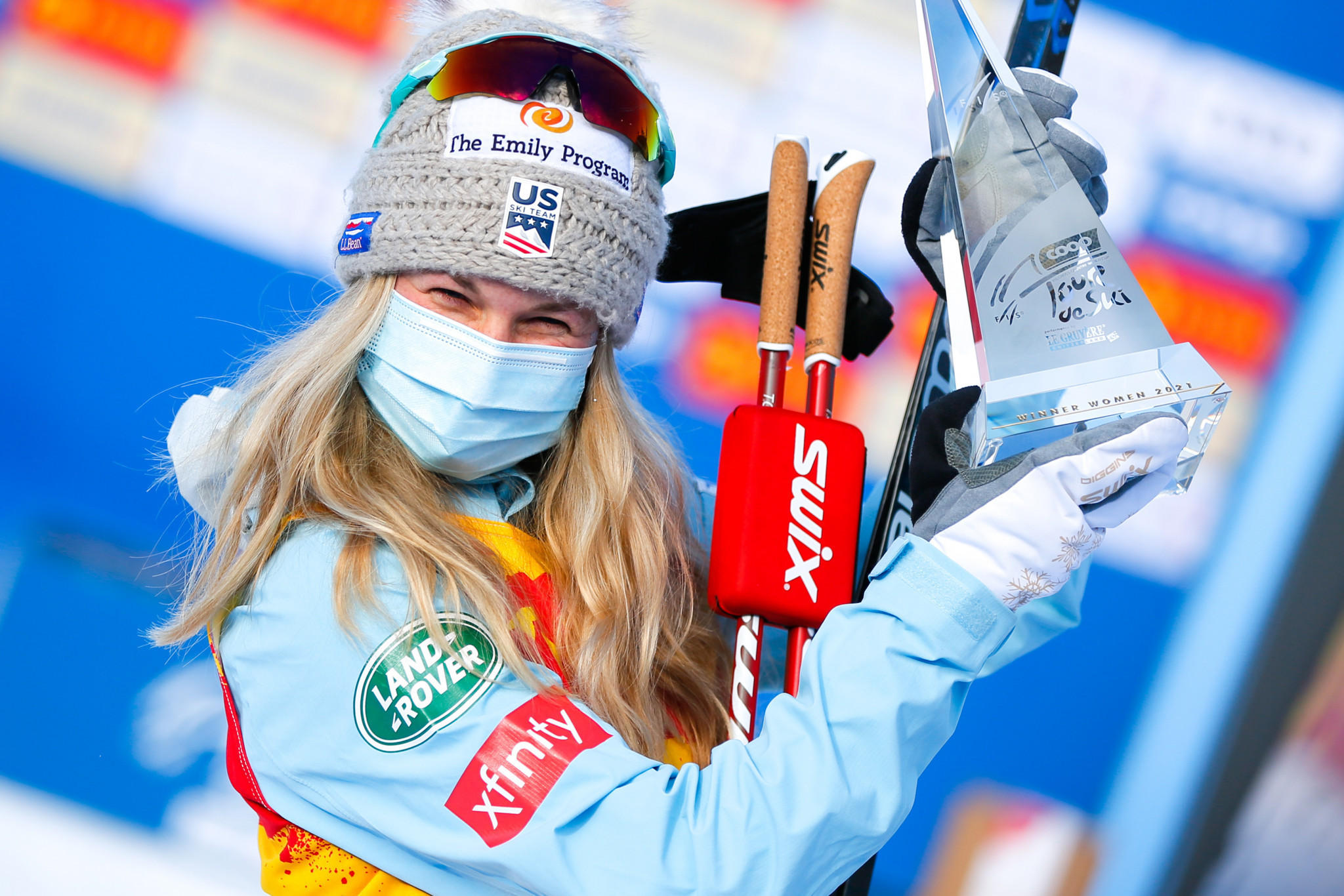 Jessie Diggins became the first non-European winner of the Tour de Ski las season ©Getty Images