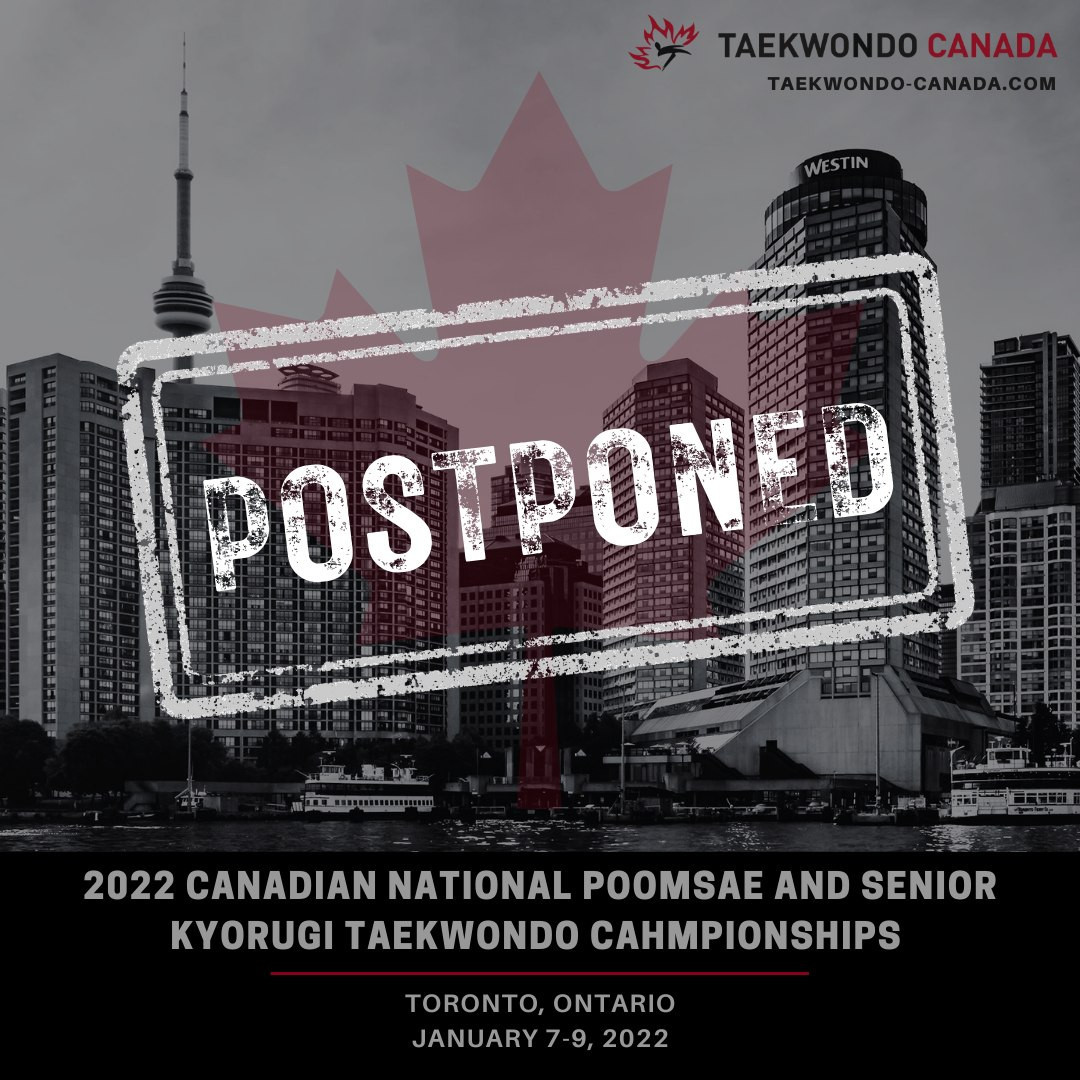 Taekwondo Canada has been forced to postpone its National Championships ©Taekwondo Canada