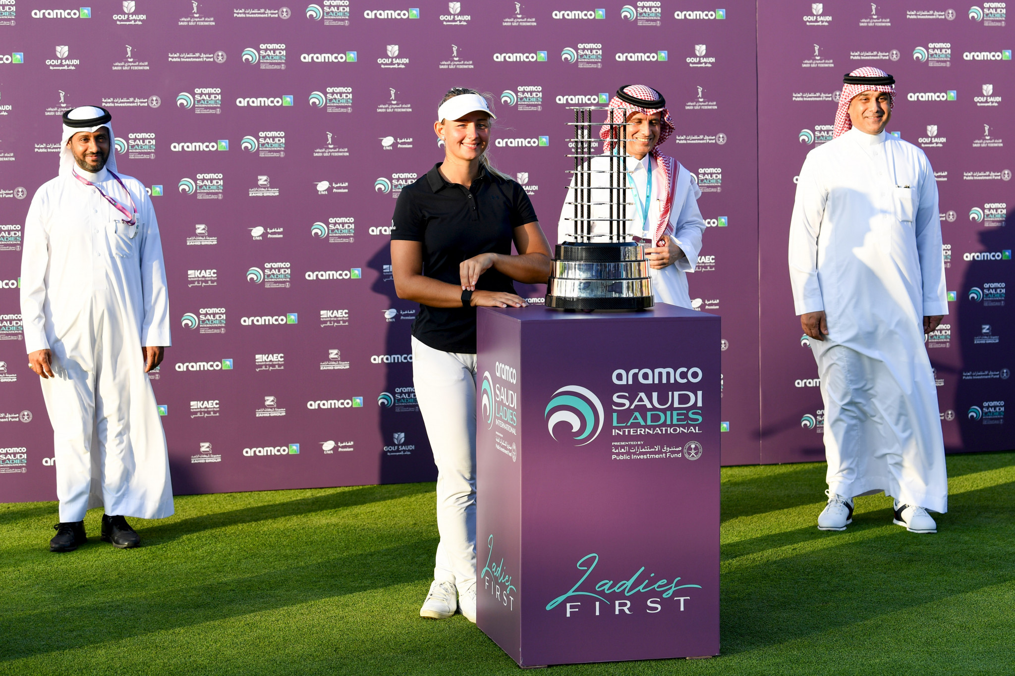 Emily Kristine Pedersen won the 2020 edition of the Saudi Ladies International, one of the tournaments helping to grow golf in Saudi Arabia ©Getty Images