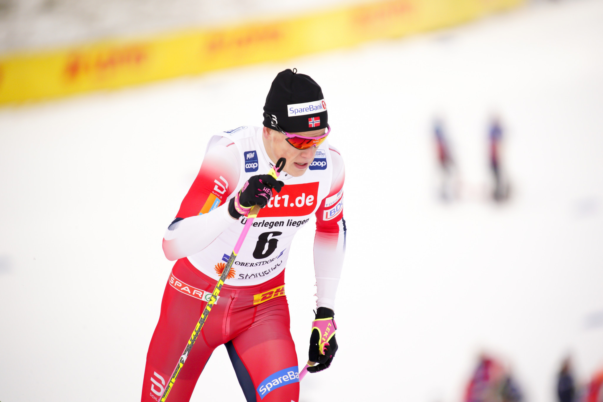Johannes Høsflot Klæbo of Norway continues to lead the men's World Cup standings ©Getty Images