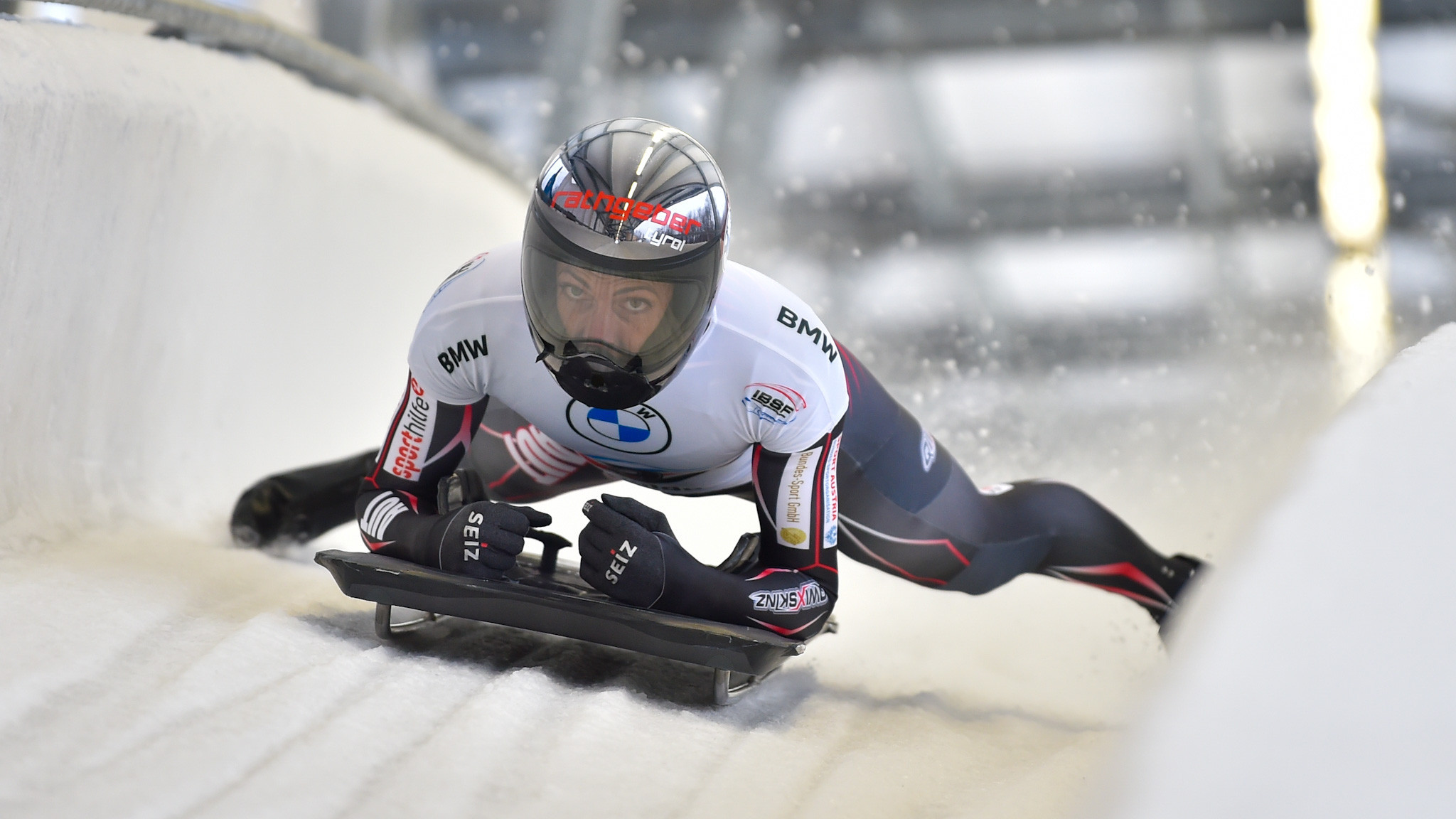 Austria's Janine Flock won her first World Cup race of the season at the sixth attempt ©IBSF/Viesturs Lacis