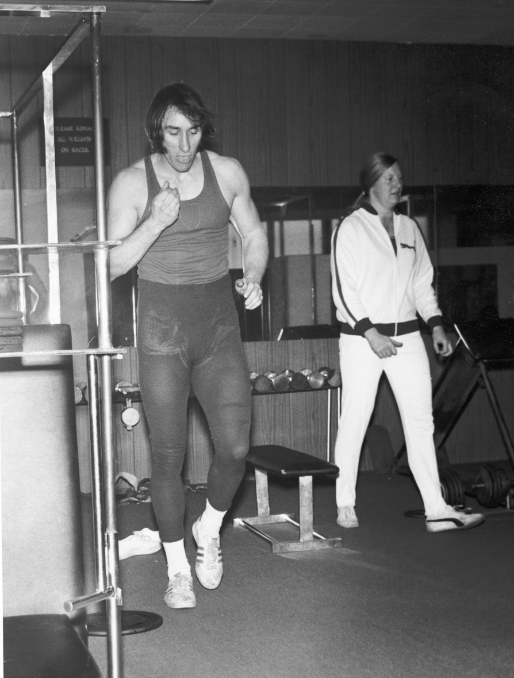 Mike Bull and Mary Peters train alongside each other at Buster McShane's Belfast gym during the early 1970s ©B&W Photographs