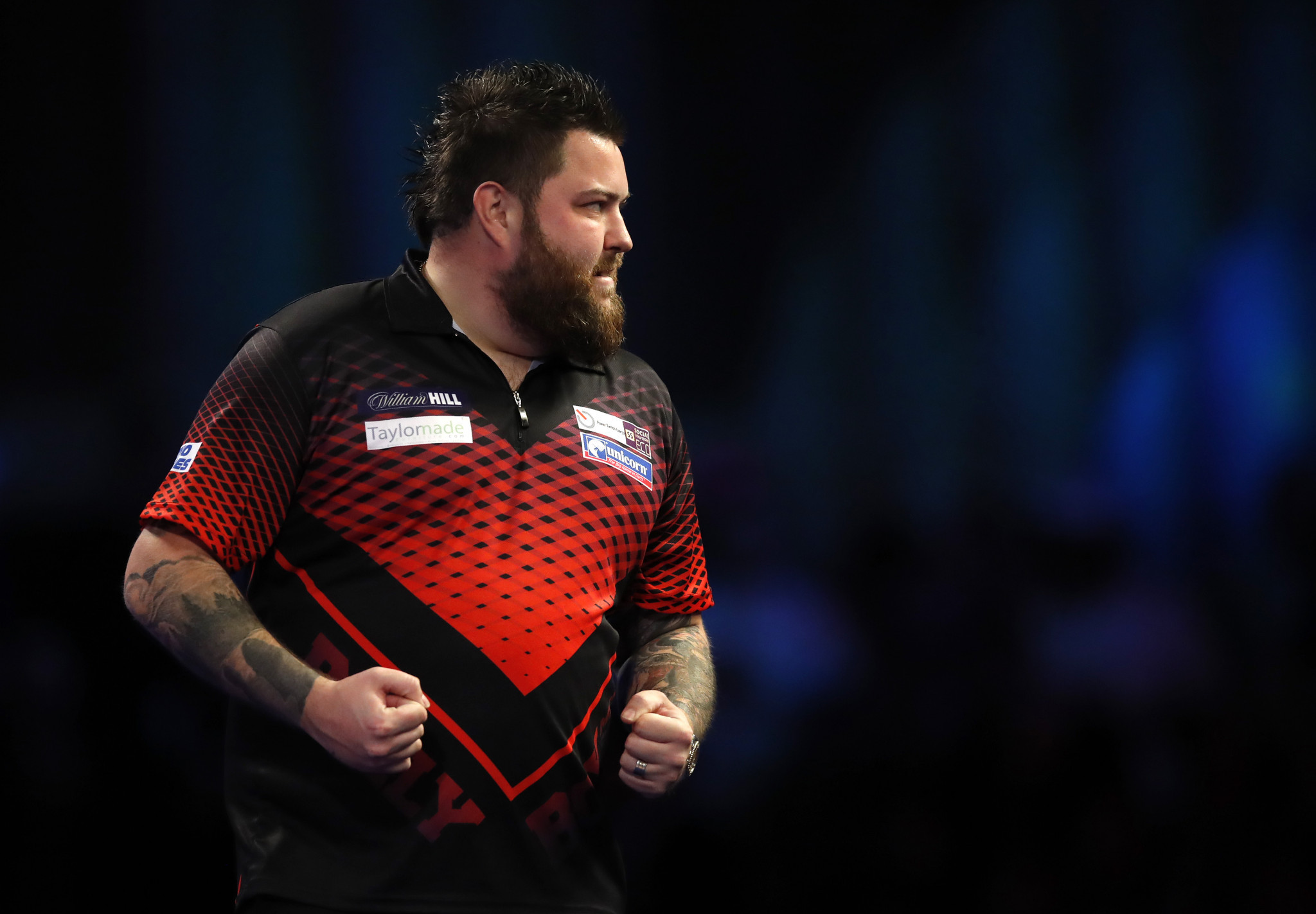 Michael Smith reached his second PDC World Championship final after overcoming fellow Englishman James Wade ©Getty Images 