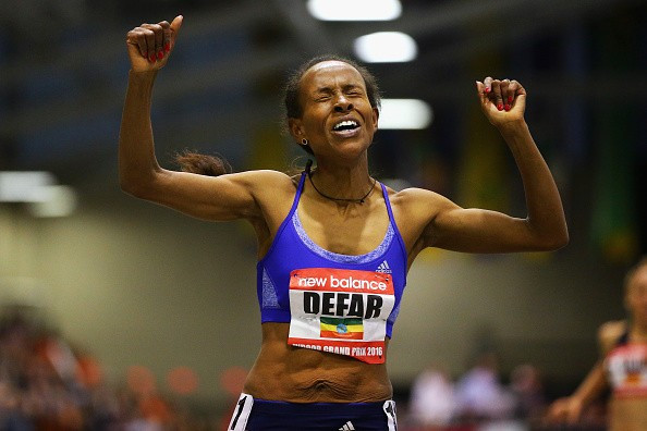 Two-time Olympic champion Meseret Defar marked her first race since 2013 by clocking this year’s fastest 3,000 metres time at the IAAF World Indoor Tour event in Boston ©Getty Images