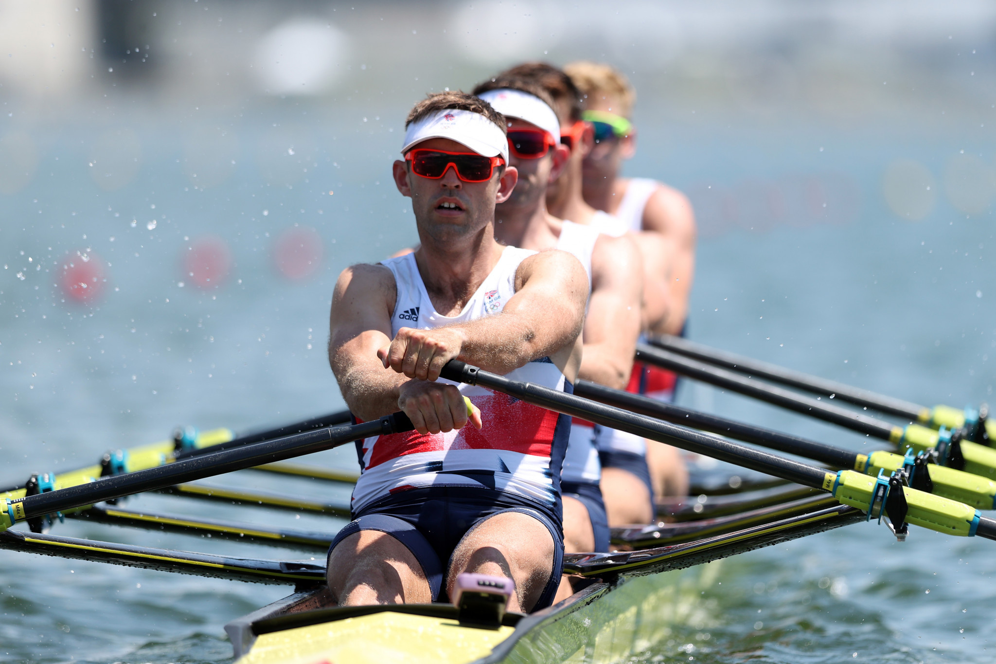 Harry Leask, Angus Groom, Tom Barras and Jack Beaumont won silver in the quadruple sculls at Tokyo 2020 under the guidance of Paul Stannard ©Getty Images