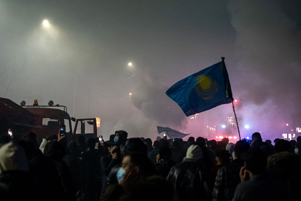 Protests across Kazakhstan have carried on into a second day after the Government doubled fuel prices in the country ©Getty Images