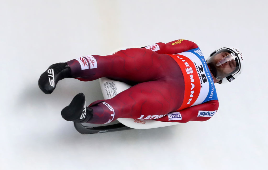 Kristers Aparjods of Latvia secured his second win of the Luge World Cup season ©Getty Images
