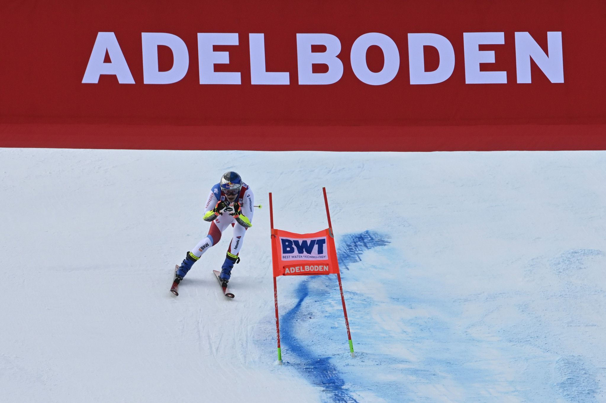 Marco Odermatt won gold in the giant slalom in Adelboden ©Getty Images