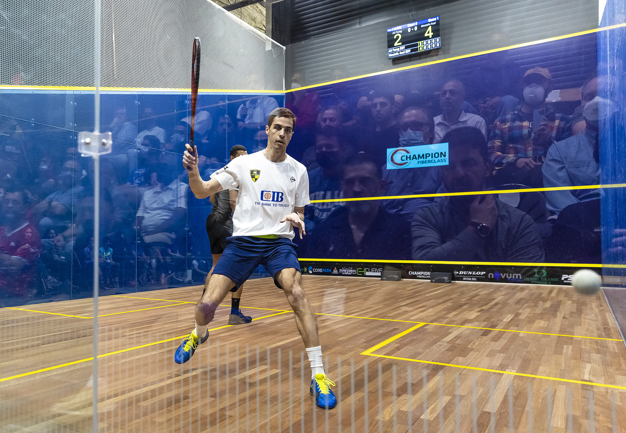 Ali Farag is into the Houston Open final after a hard-fought semi-final against Mostafa Asal ©PSA