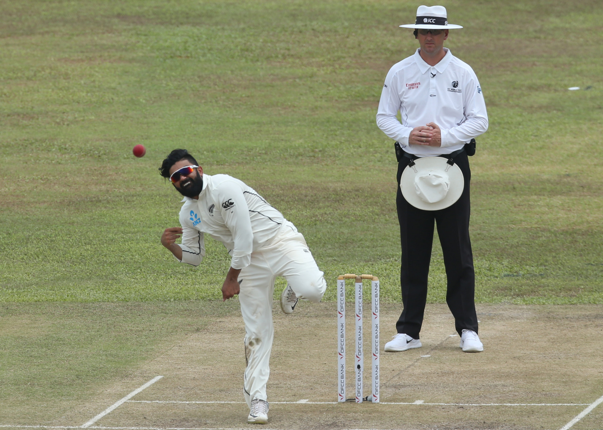 Ajaz Patel took 10 wickets in an innings against India in Mumbai ©Getty Images