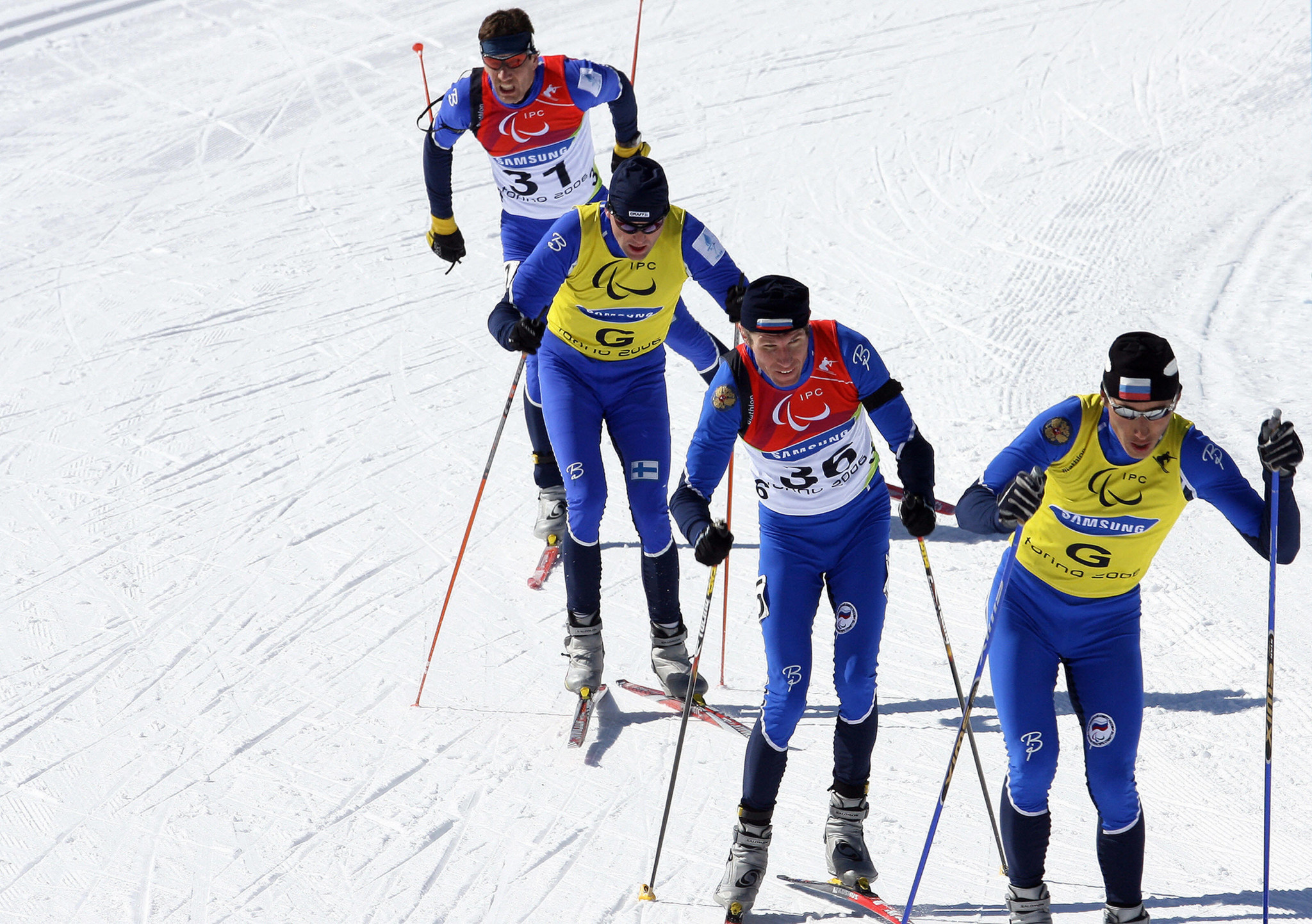 Irek Mannanov, second right, won four gold medals and six silver medals at the Paralympic Games ©Getty Images