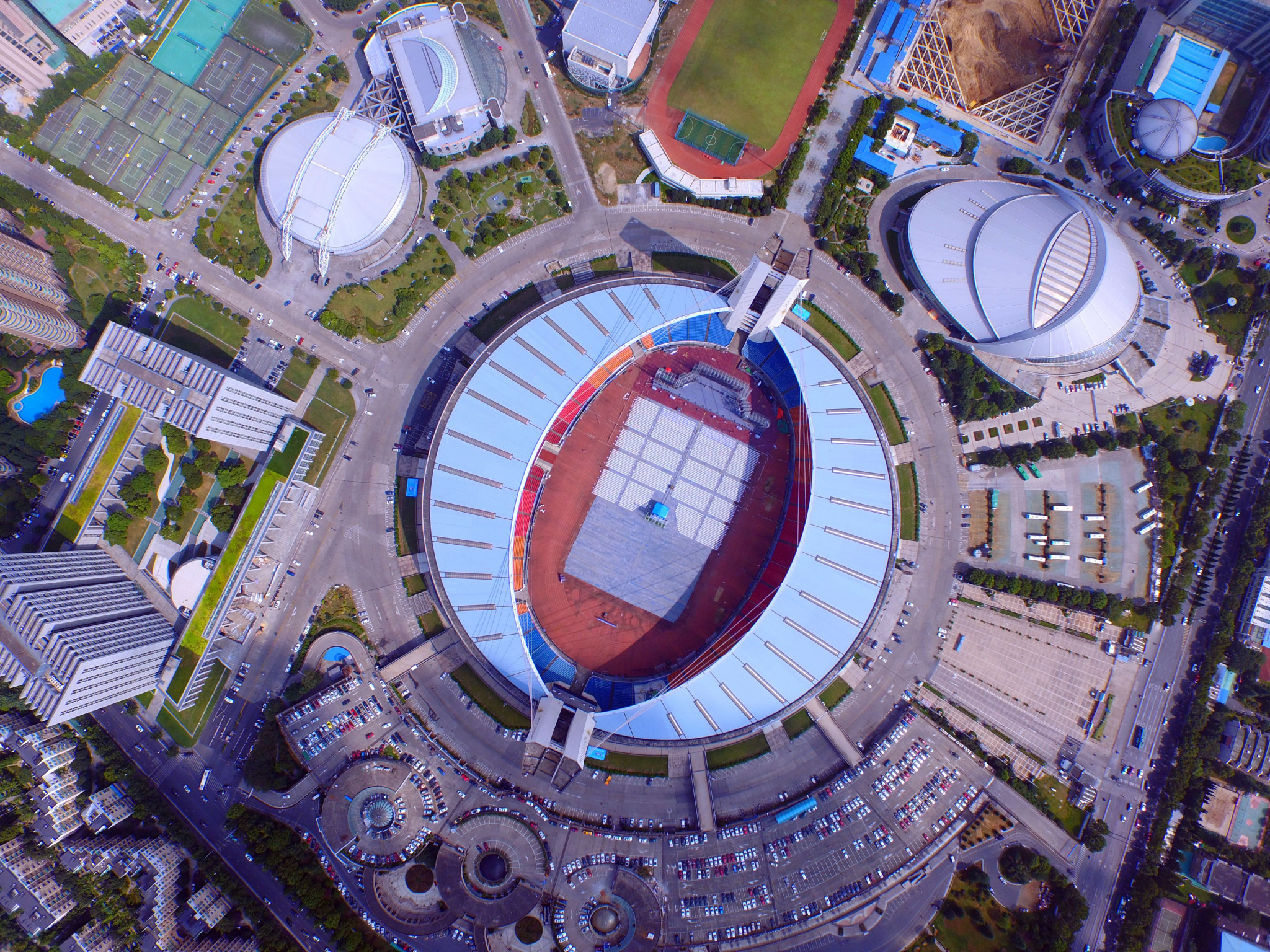 The Yellow Dragon sports complex is ready to welcome supporters to the Hangzhou 2022 Asian Games ©Getty Images