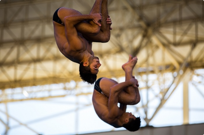 London 2012 bronze medallist Tom Daley (far) will be among the 272 divers competing at the Rio 2016 test event