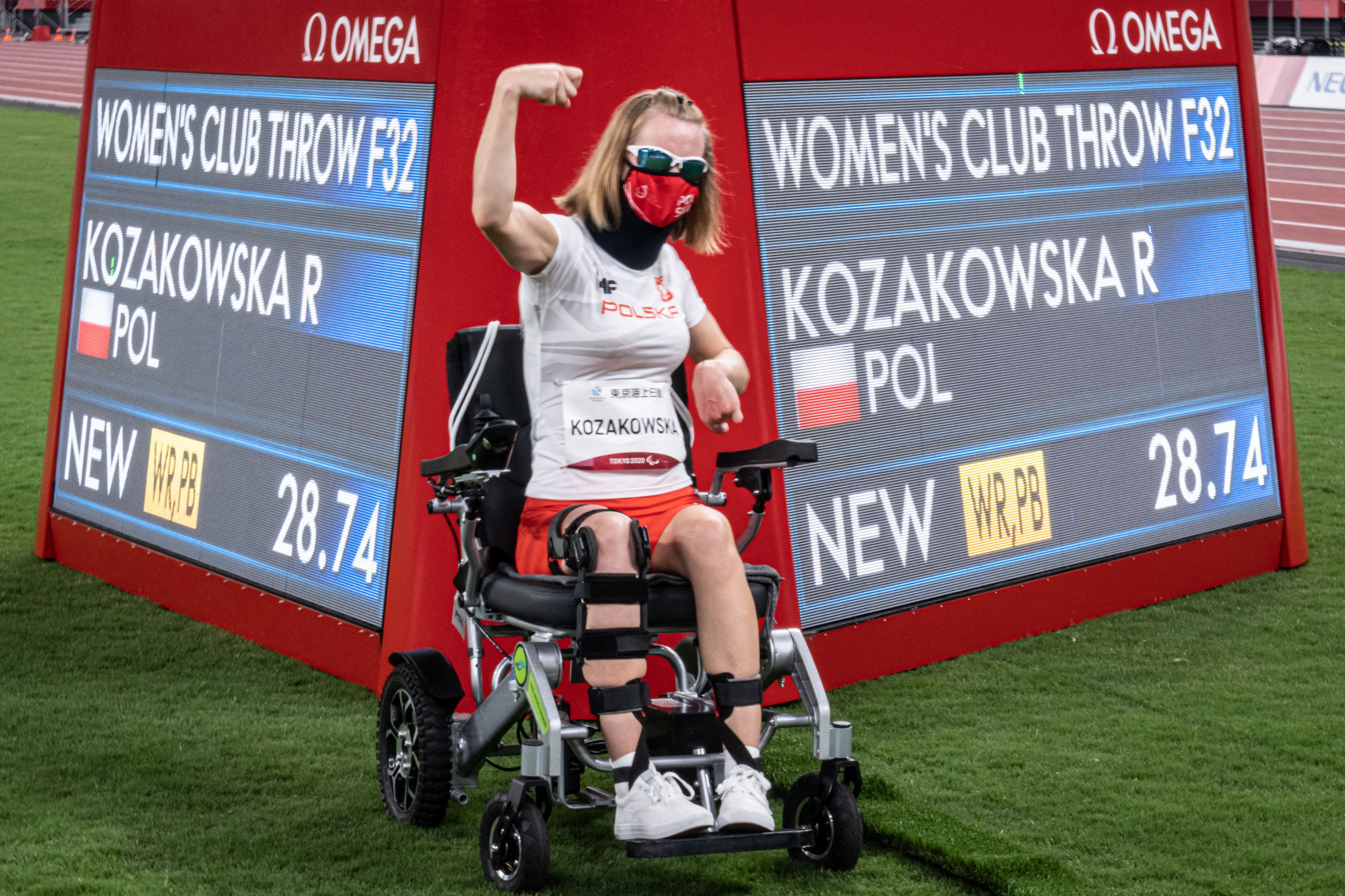 Róża Kozakowska set a new world record in the women's F32 club throw ©Getty Images