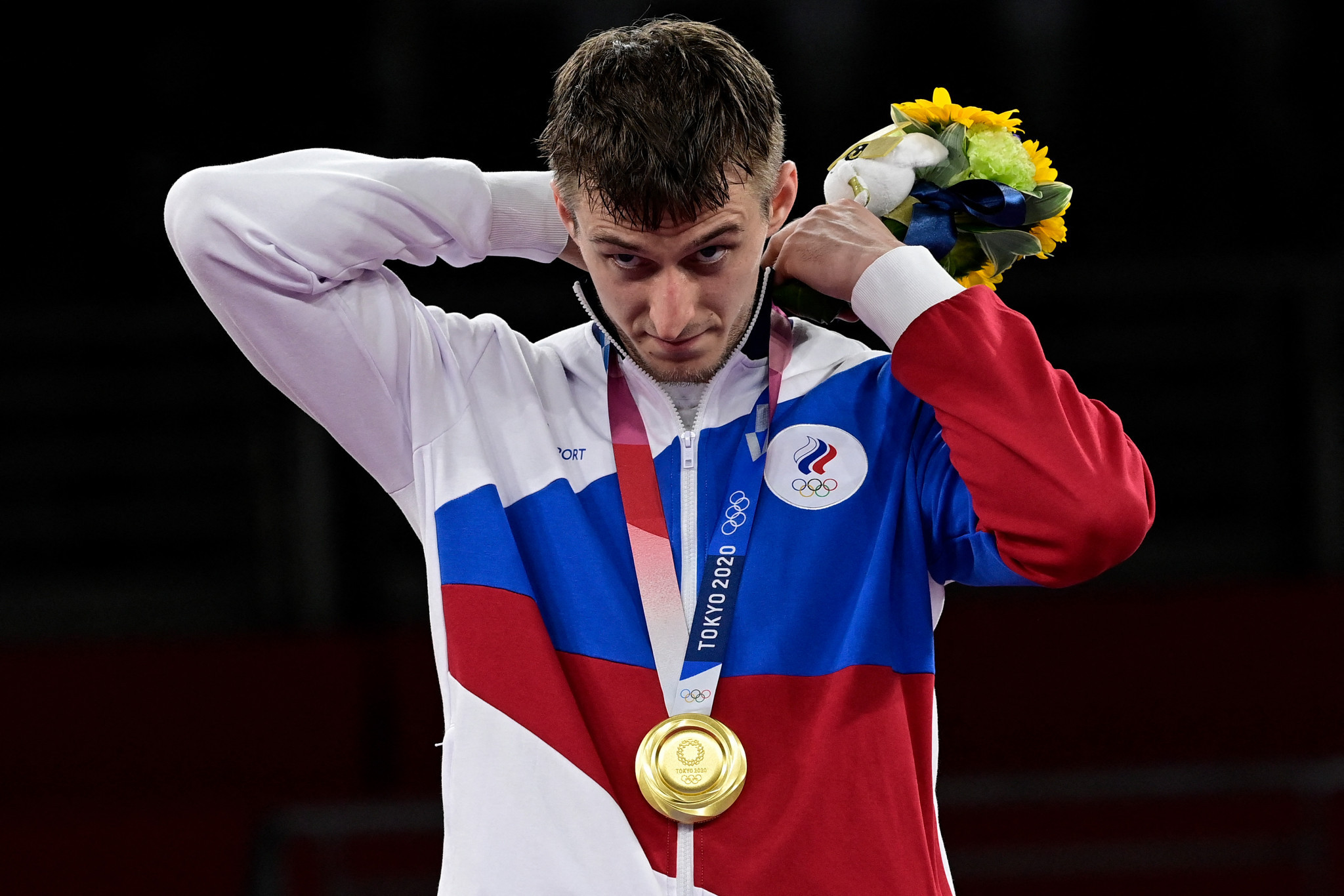 Vladislav Larin won gold for the Russian Olympic Committee in taekwondo ©Getty Images