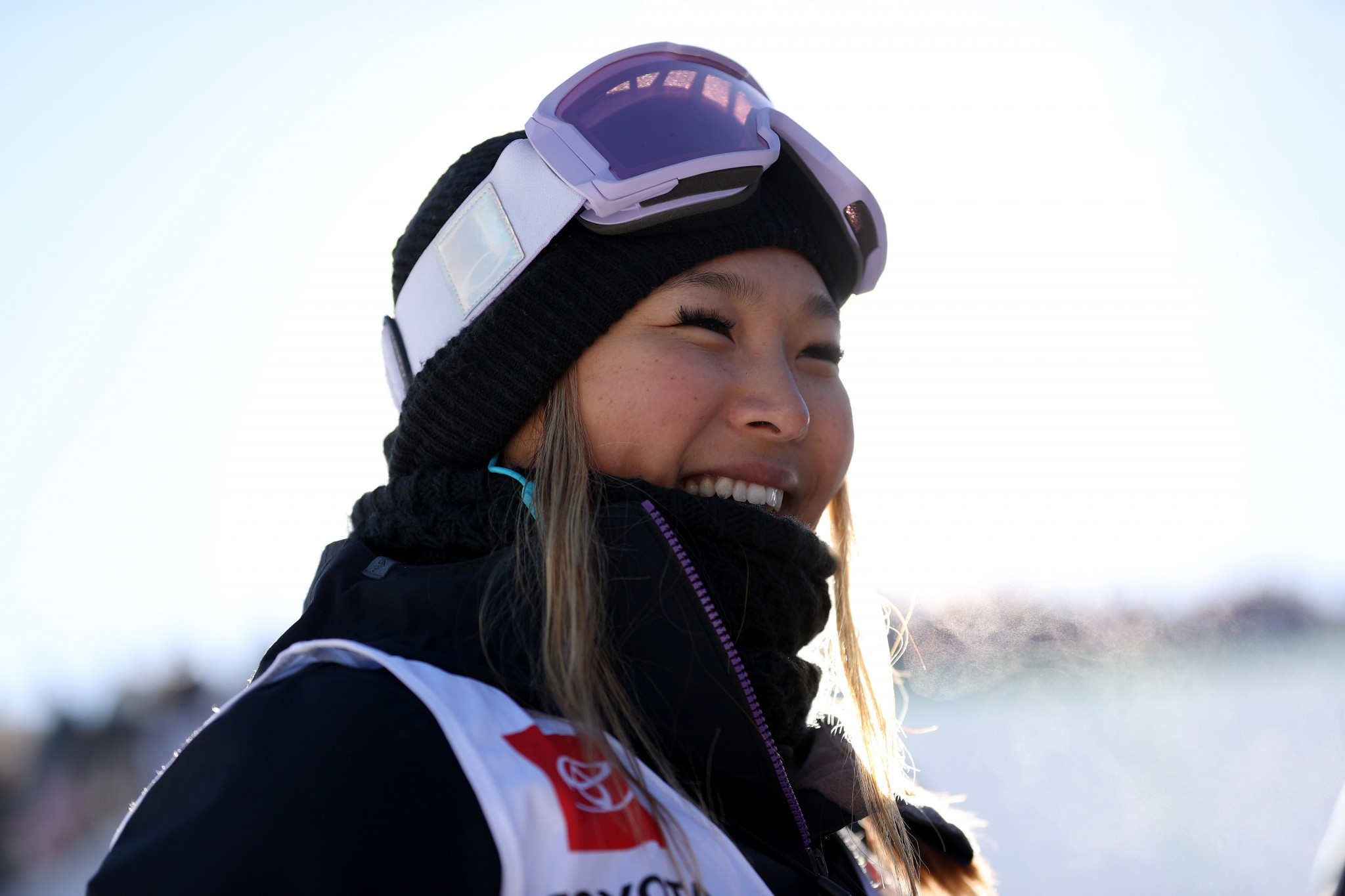 Reigning world and Olympic champion Chloe Kim won the women's snowboard halfpipe final in Laax in her first World Cup since March 2021 ©Getty Images  