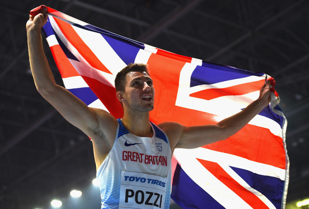 Warwickshire hurdler Andrew Pozzi won gold at the 2019 World Indoor Athletics Championships ©Getty Images
