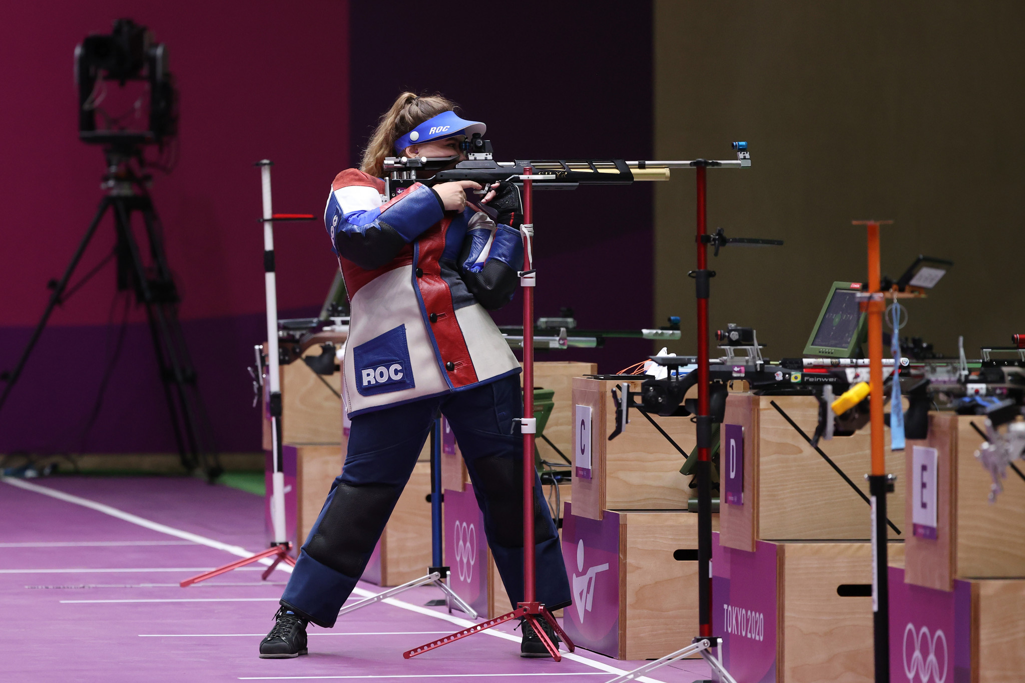 Tokyo 2020 women's 10m air rifle silver medallist Anastasiia Galashina is on the start list for the ISSF 10m Grand Prix in Ruše ©Getty Images