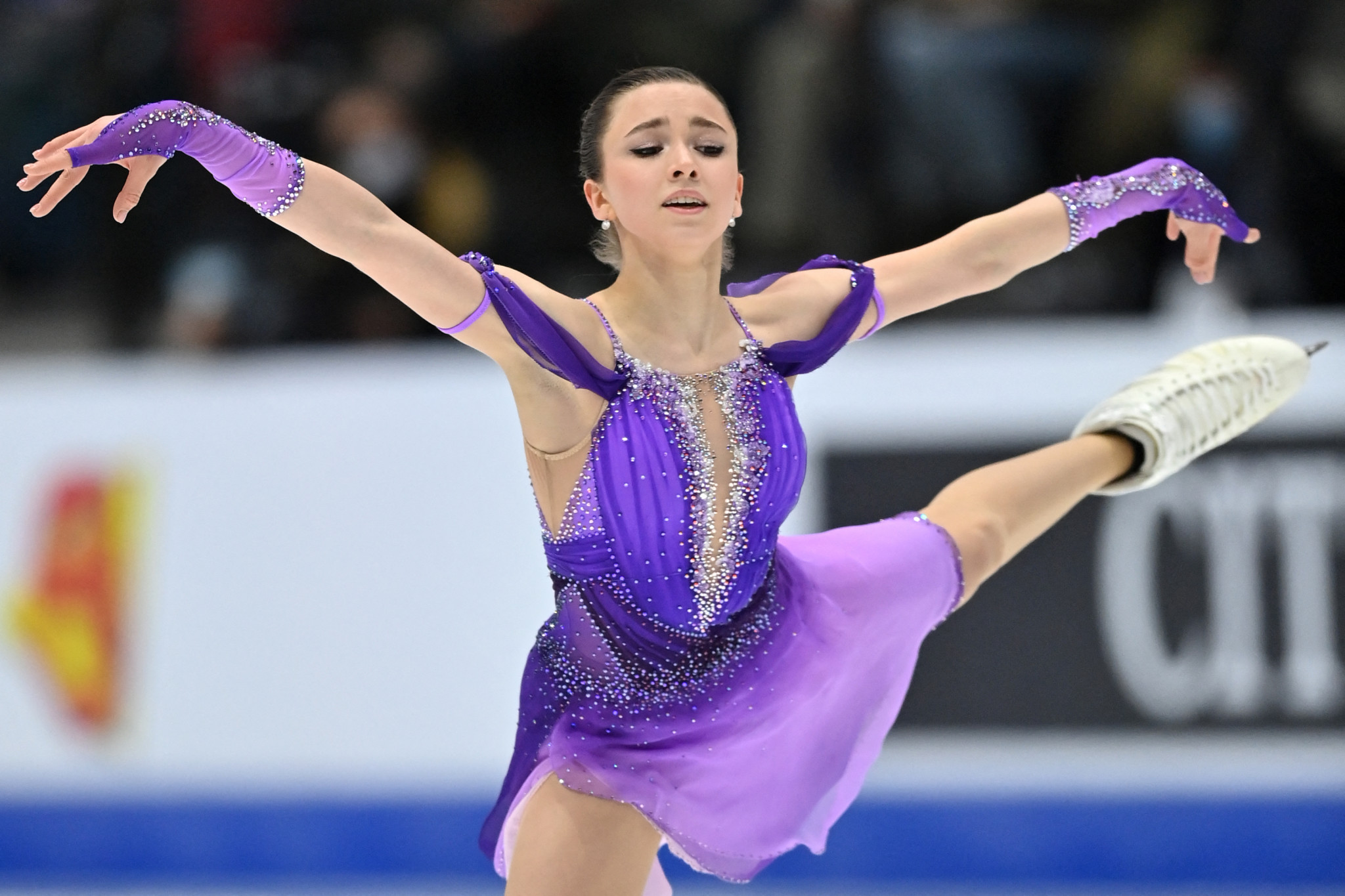 Kamila Valieva earned women's singles gold at the World Figure Skating Championships last year ©Getty Images