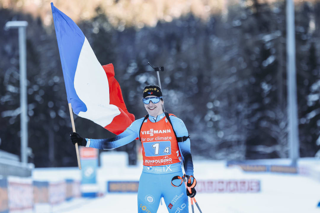 Julia Simon anchored France to victory in the women's relay at the Biathlon World Cup in Ruhpolding ©IBU