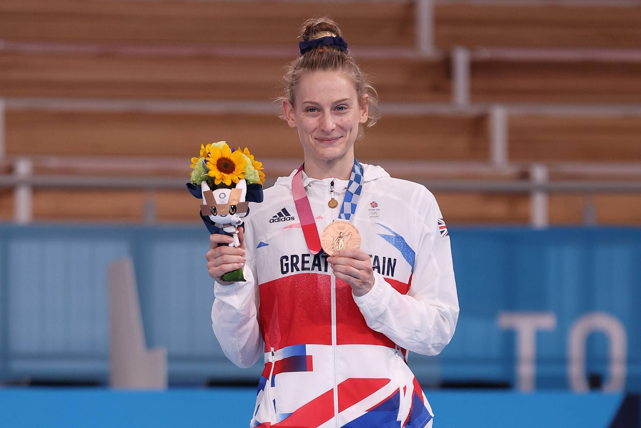 Bryony Page won a bronze medal on the trampoline in Tokyo, adding to a Rio 2016 silver medal ©Getty Images