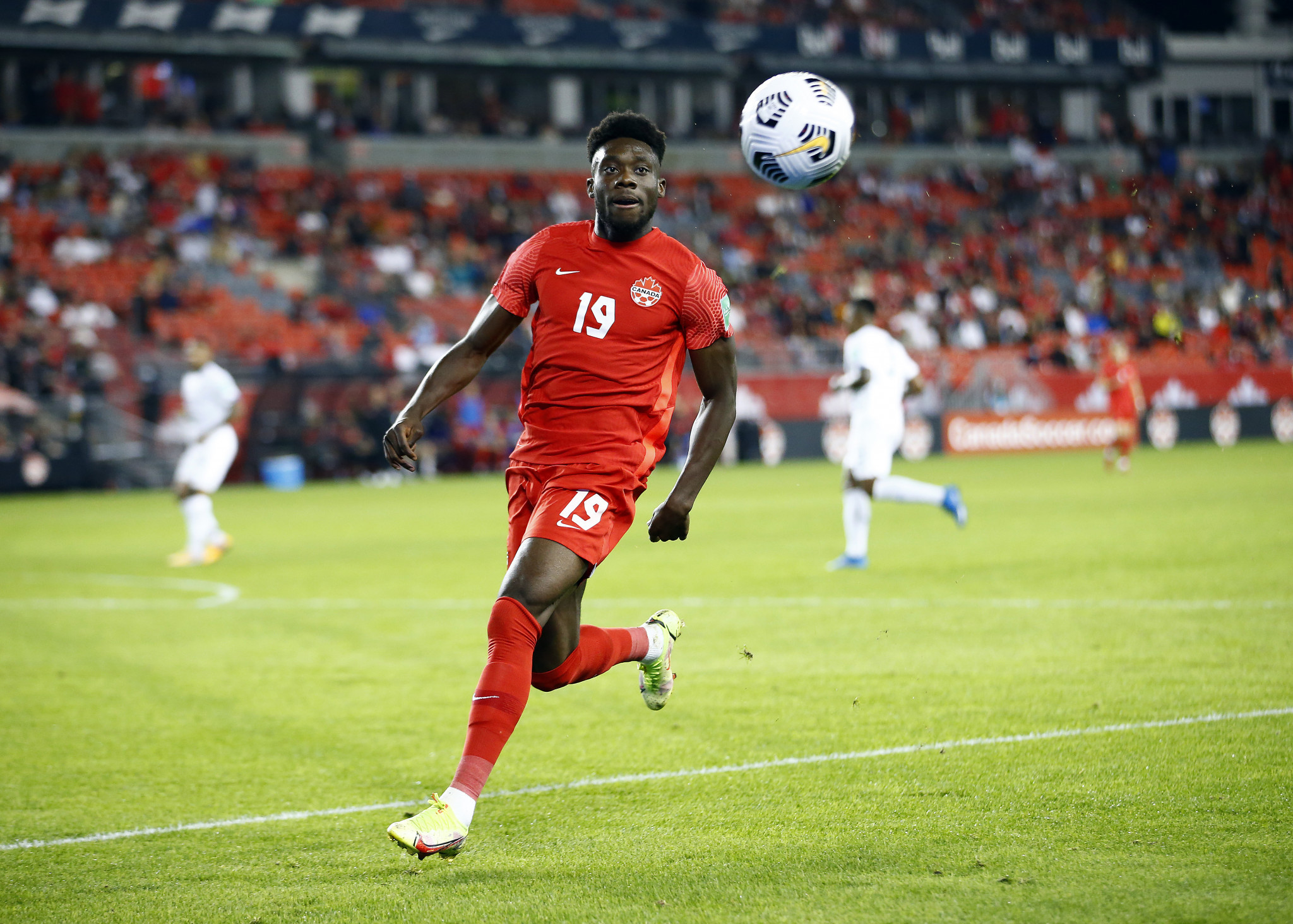 Alphonso Davies is to miss Canada's next three FIFA World Cup qualifiers with mild myocarditis ©Getty Images