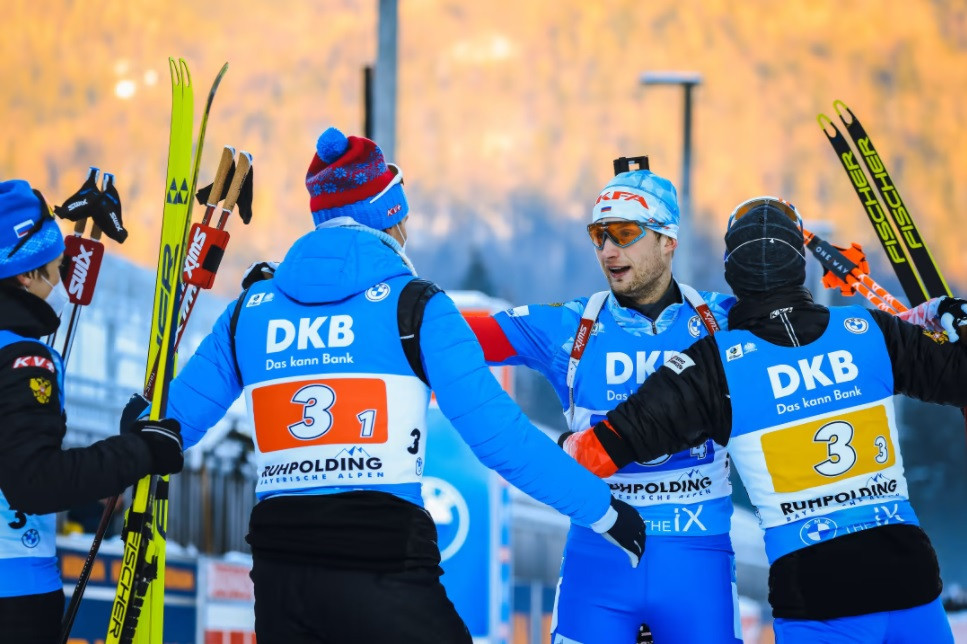 Russia power to men's relay victory at Biathlon World Cup