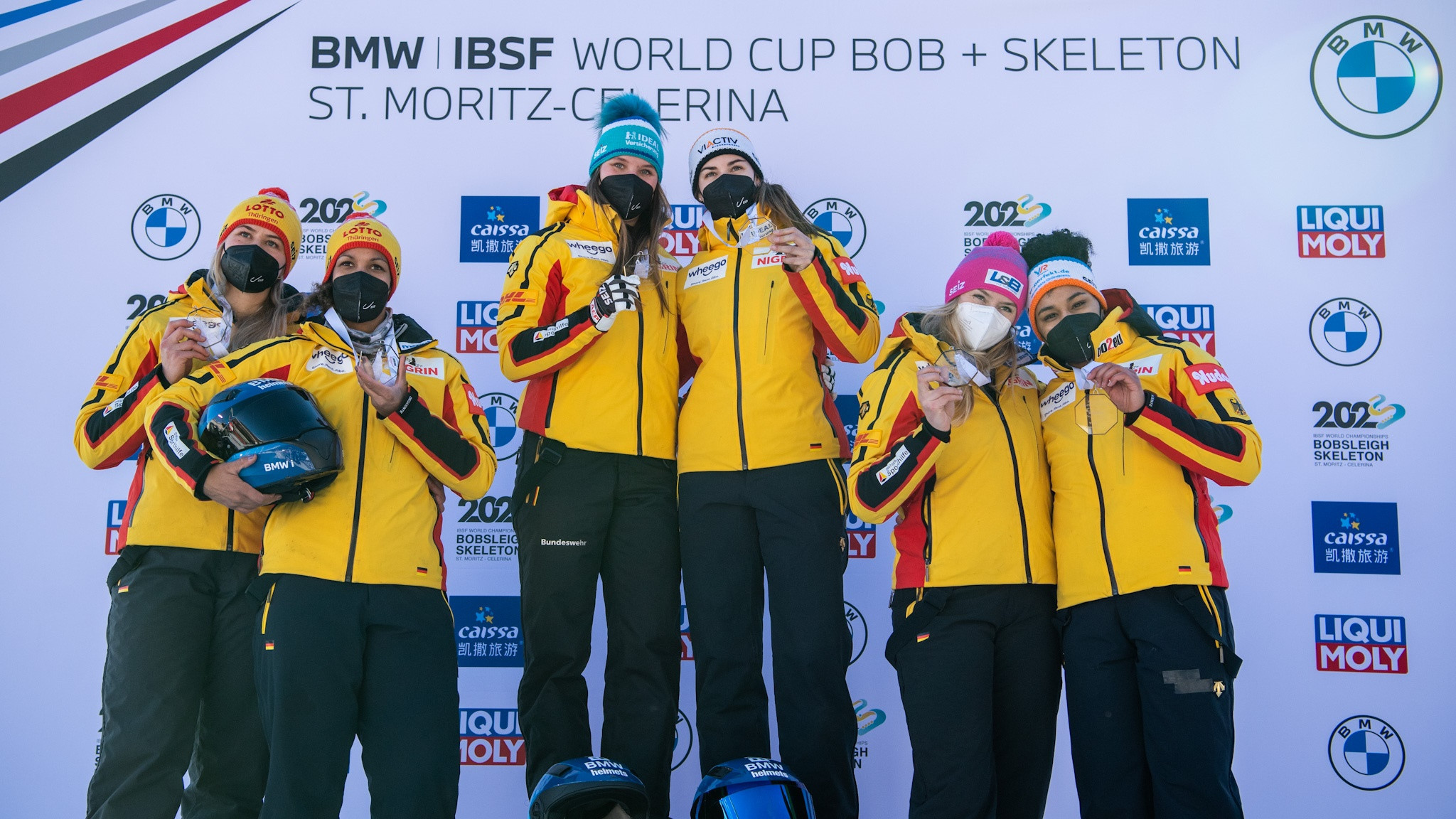 Kim Kalicki and Lisa Buckwitz topped a German one-two-three in St Moritz ©IBSF
