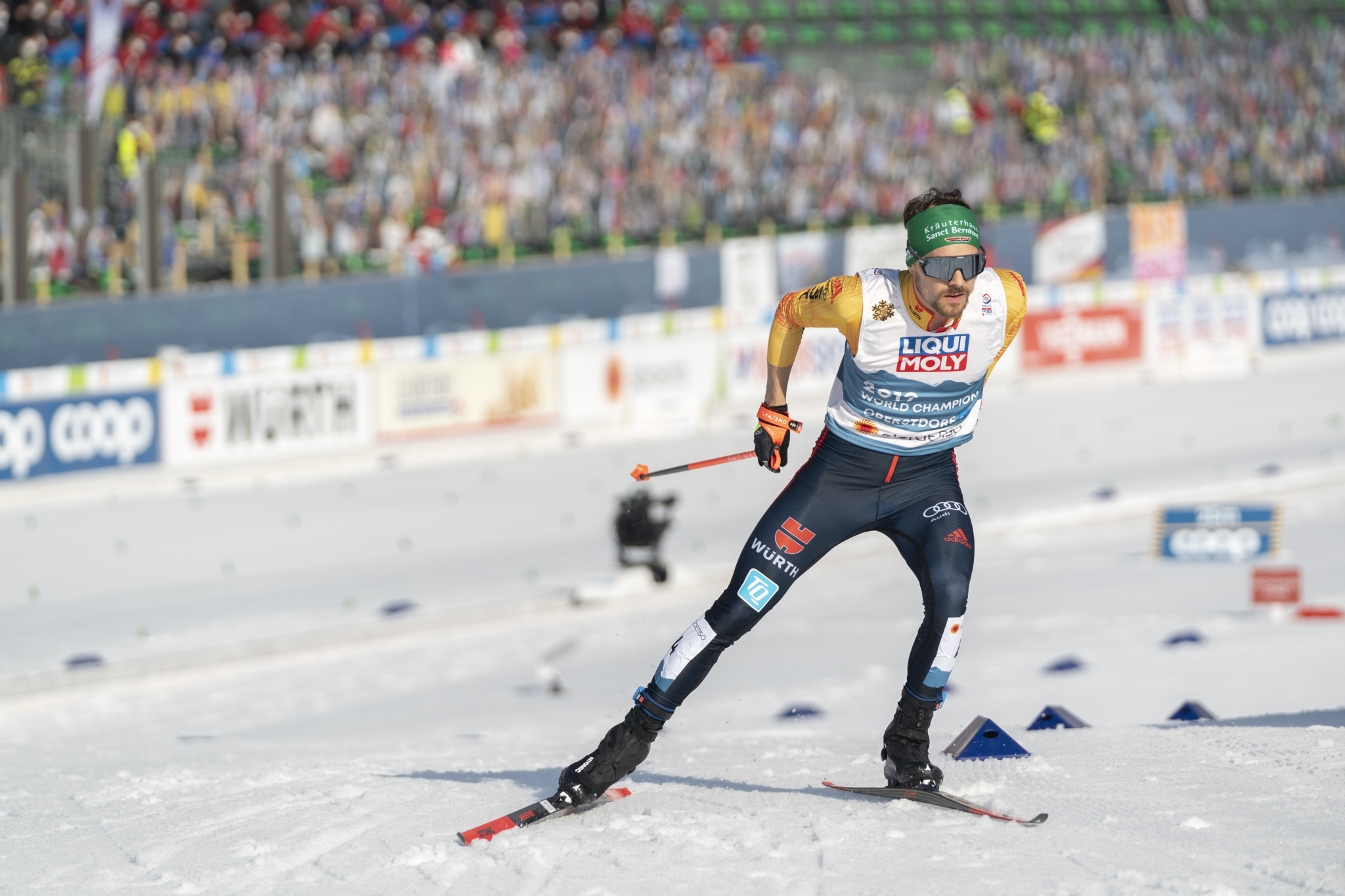Fabian Rießle won men's Olympic team gold at Pyeonchang 2018 but has missed out on a place in the German team for Beijing 2022 ©Getty Images