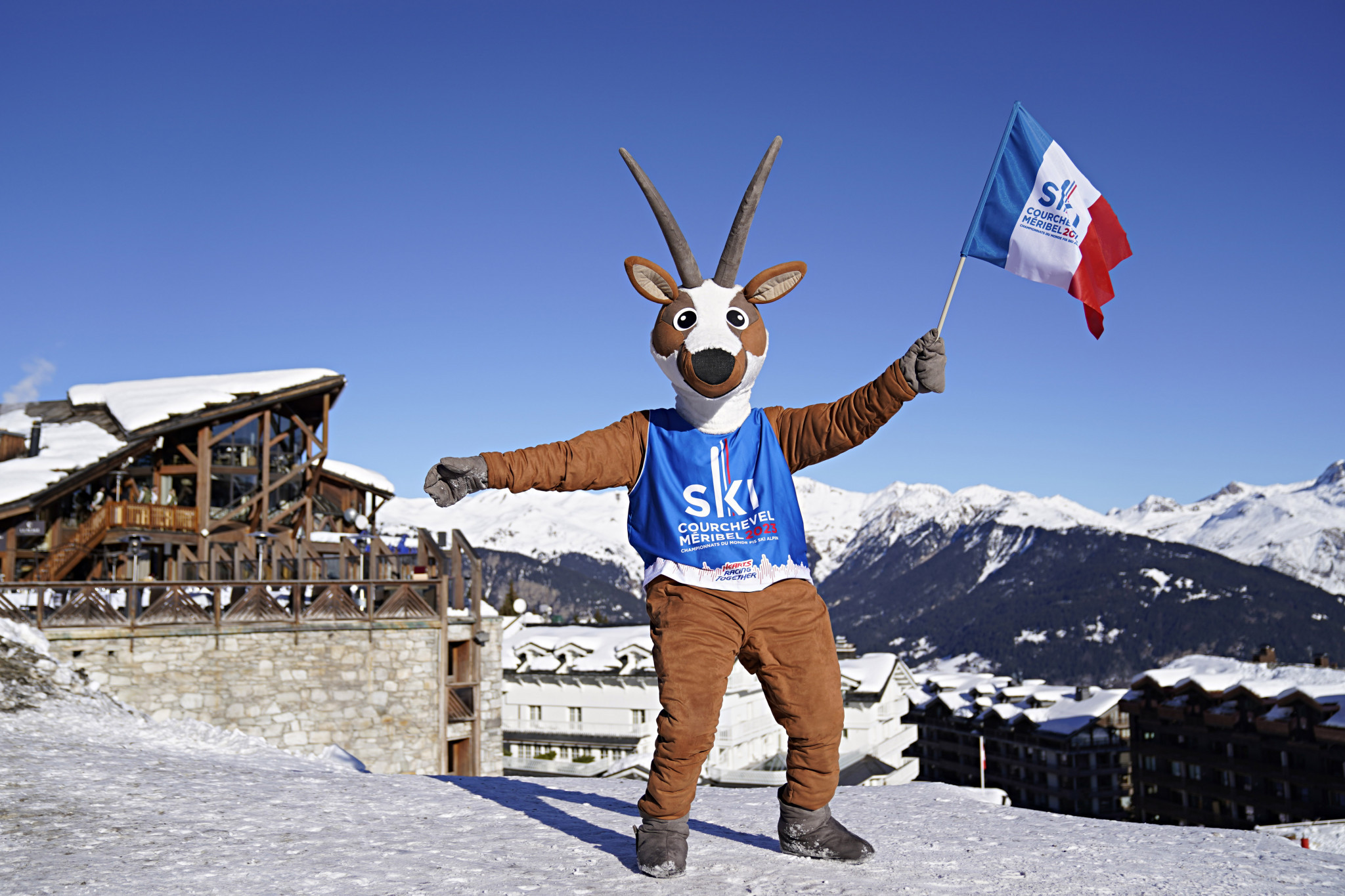 Toya is the mascot for the Courchevel-Méribel 2023 Alpine World Ski Championships ©Agence Zoom