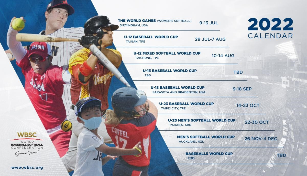 The 2022 calendar has been confirmed by the World Baseball Softball Confederation ©WBSC