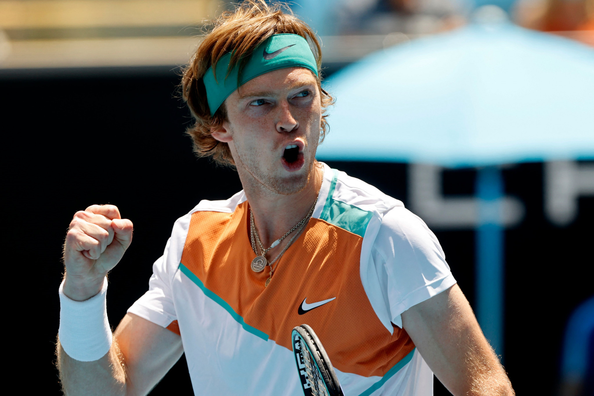Russian Andrey Rublev beat Gianluca Mager of Italy in emphatic fashion ©Getty Images