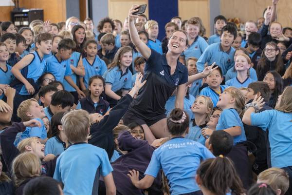 There are almost 300 Olympic athlete visits to New Zealand schools per year because of the New Zealand Olympic Committee education programme ©NZOC
