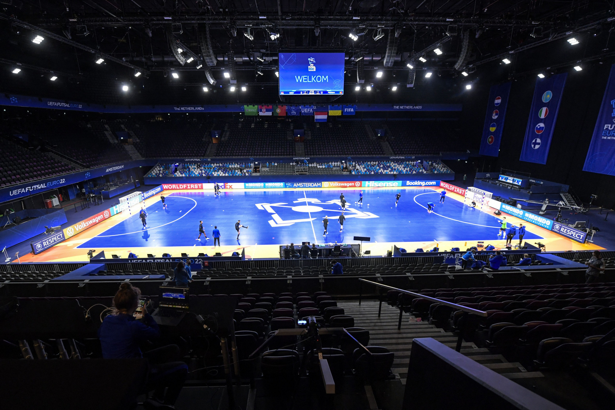 The Ziggo Dome in Amsterdam staged the action at the UEFA Futsal Euro 2022 ©Getty Images