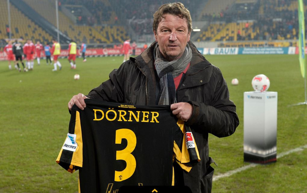 Hans-Jürgen Dörner was voted Dynamo Dresden's greatest ever player in 1999 after playing more than 550 times for the club ©Dynamo Dresden