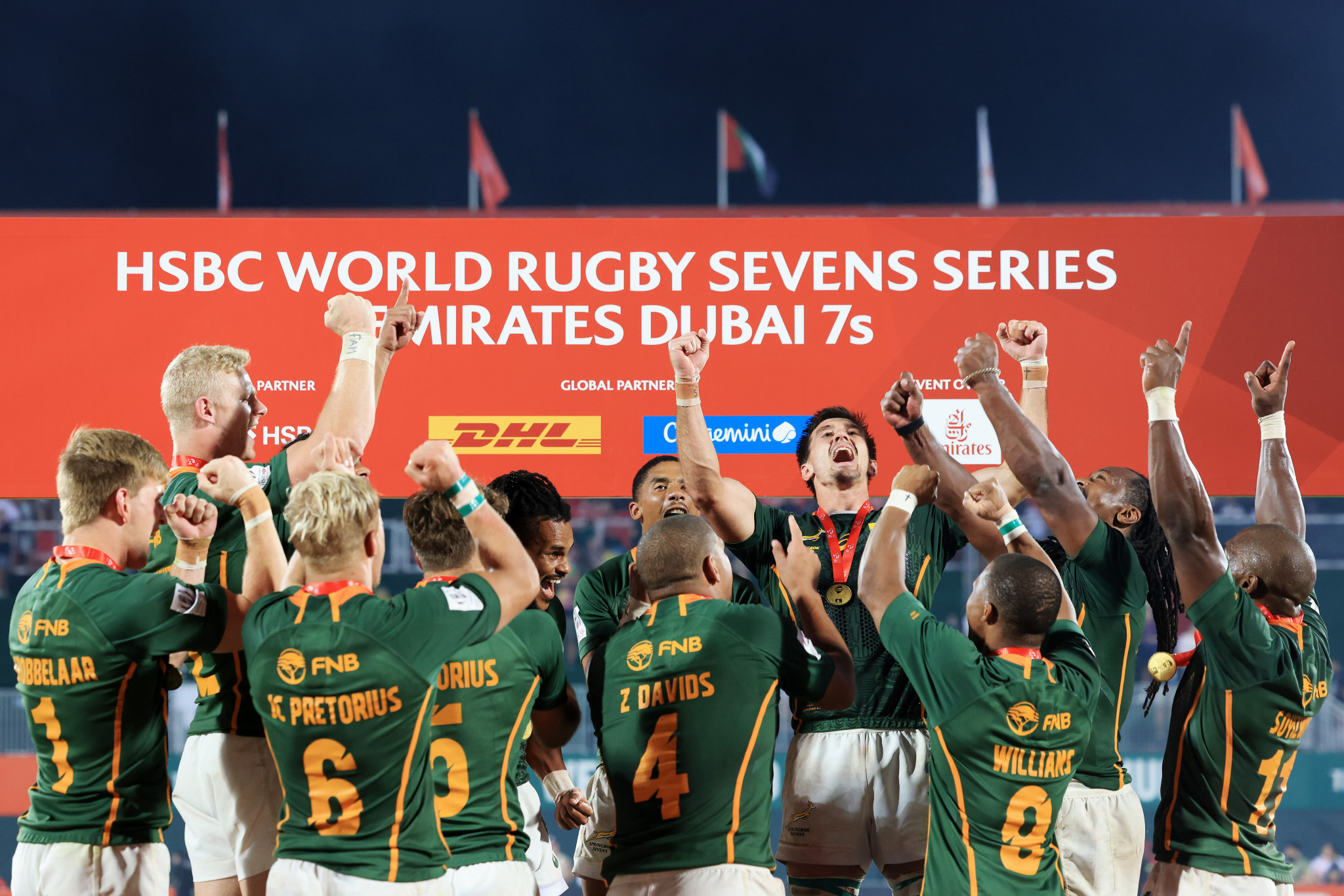 South Africa have won both of the men's World Rugby Sevens Series tournaments in 2021-2022 ©Getty Images