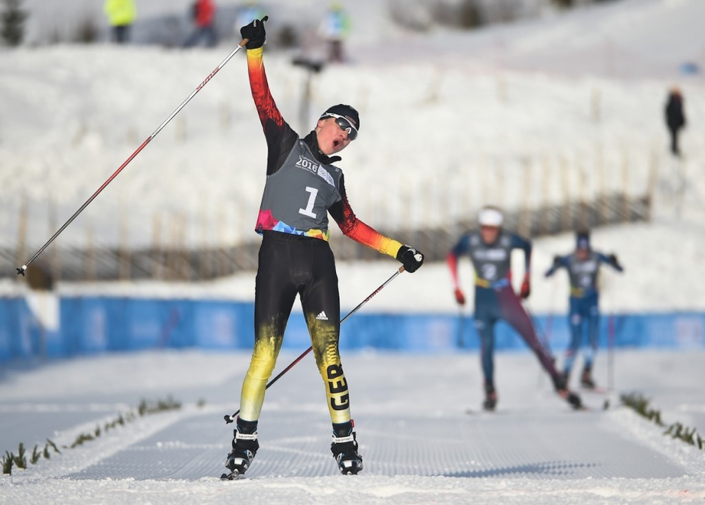 Tim Kopp claimed Nordic combined gold for Germany ©Lillehammer 2016