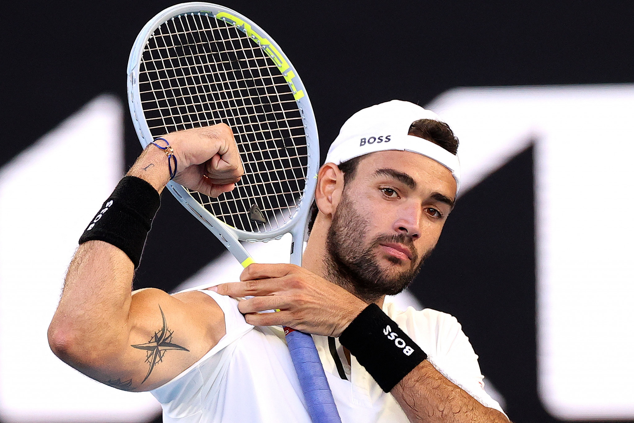 Italy’s Matteo Berrettini beat rising star Carlos Alcaraz of Spain in a five-set match ©Getty Images