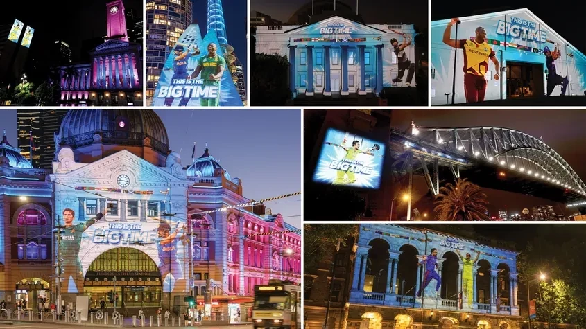 Landmarks in the seven host cities were illuminated to mark the fixture release ©ICC