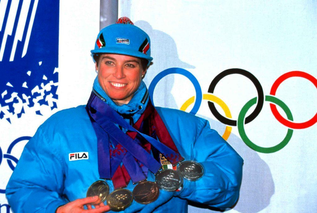 Manuela Di Centa won five cross-country skiing medals representing Italy at the Lillehammer 1994 Winter Olympics ©IMGA