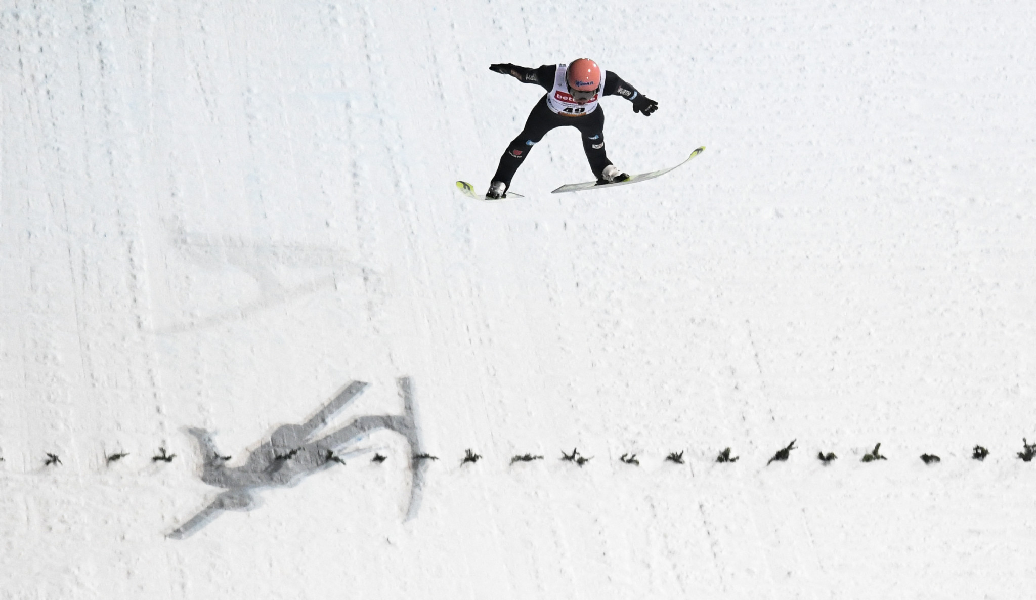 Karl Geiger went top of the FIS Ski Jumping World Cup today ©Getty Images