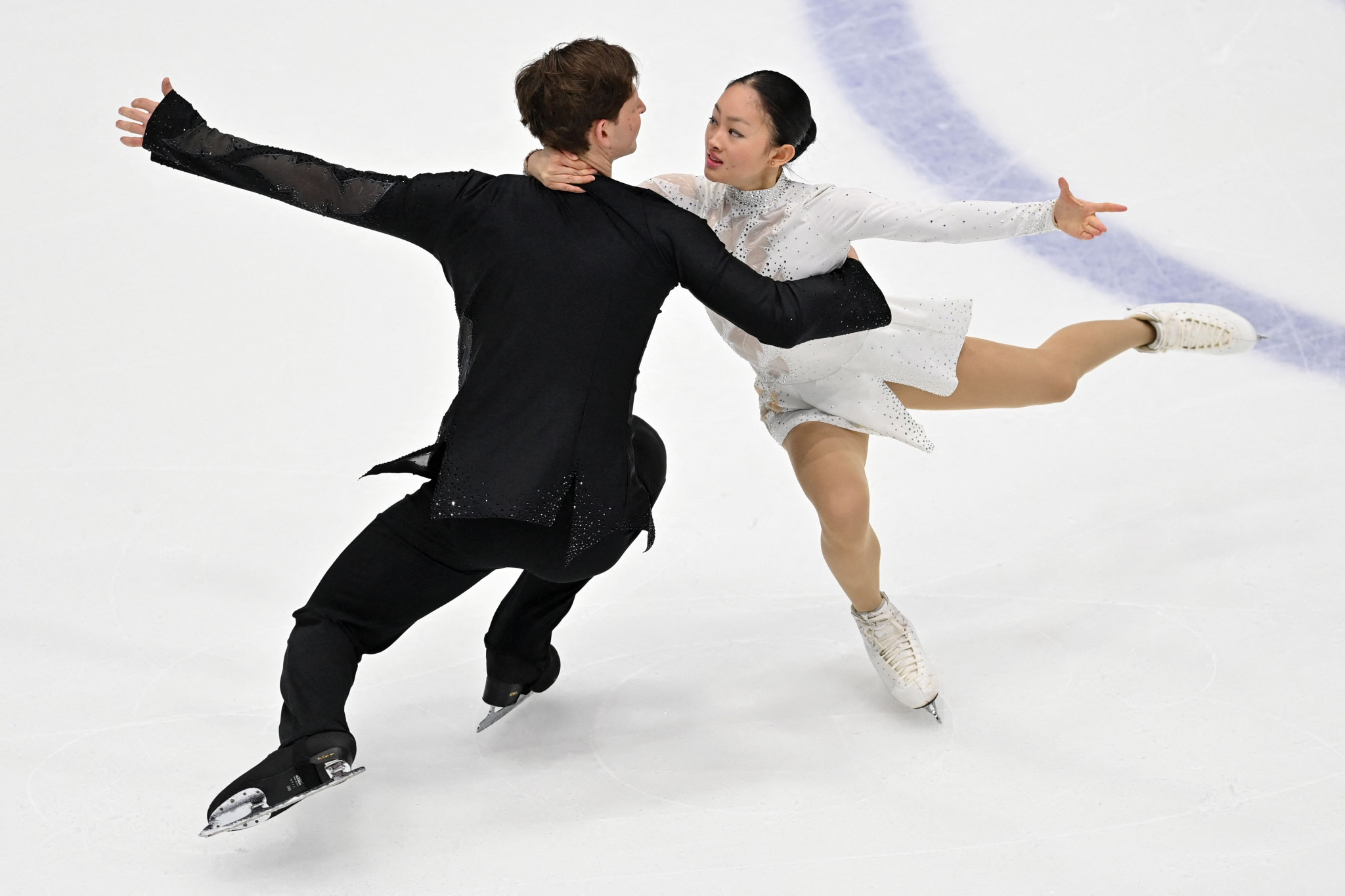 Audrey Lu and Misha Mitrofanov won both the pairs free skate and pairs short programme at the Four Continents Figure Skating Championships ©Getty Images