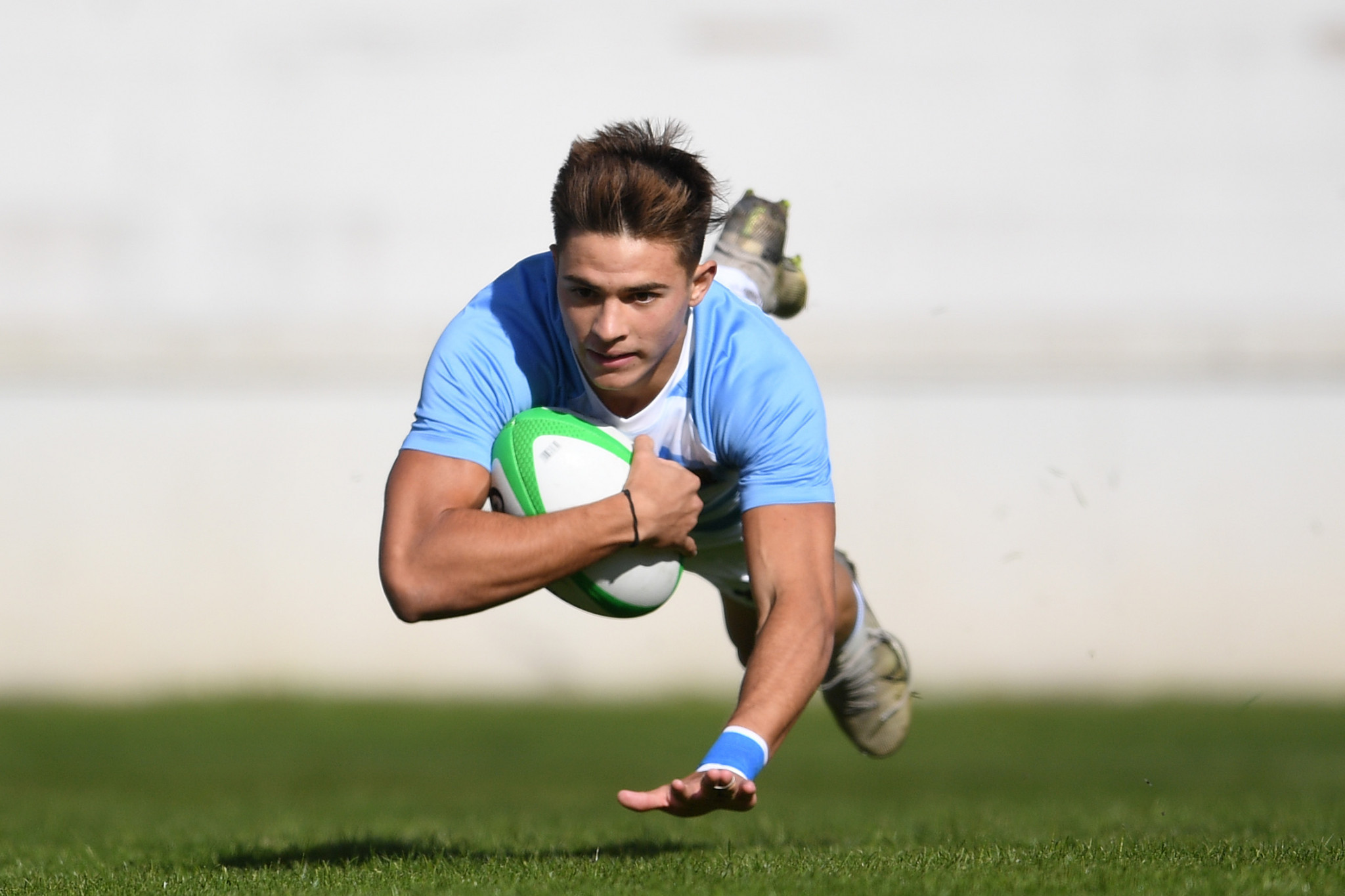 The 2021 World Rugby Men’s Sevens player of the year Marcos Moneta scored twice in Argentina's 29-5 quarter-final victory against Ireland ©Getty Images
